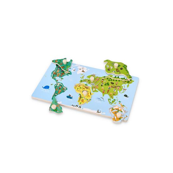 Puzzle s ručkama karta svijeta