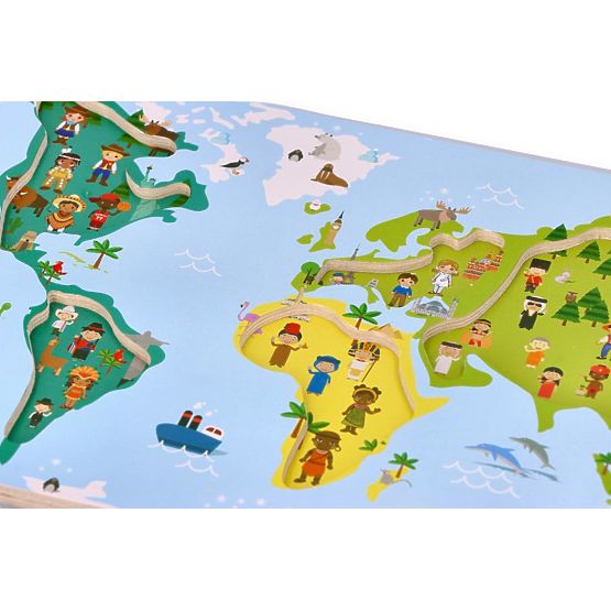 Puzzle s ručkama karta svijeta