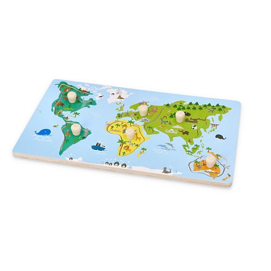 Puzzle s ručkama karta svijeta