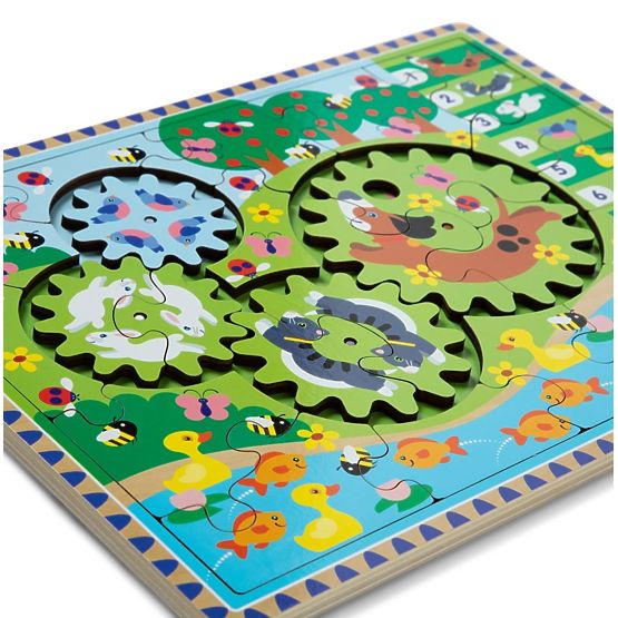 Puzzle s zupčanicima Utrka životinja