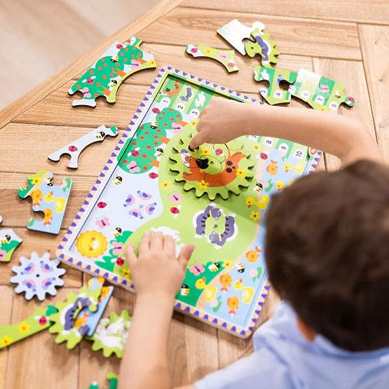 Puzzle s zupčanicima Utrka životinja