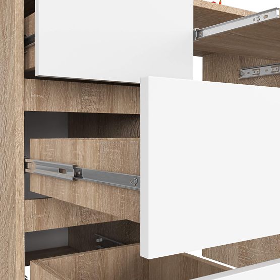 RAČUNALNI STOL A-6 90 cm LIJEVI PK SONOMA / BIJELI