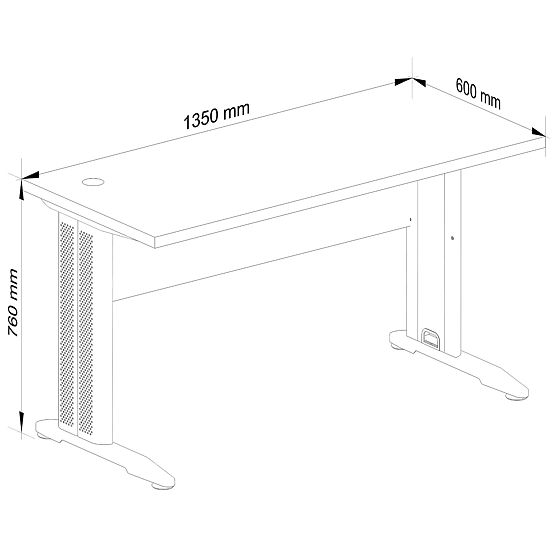 RAČUNALNI STOL BM-135 HRAST SONOMA