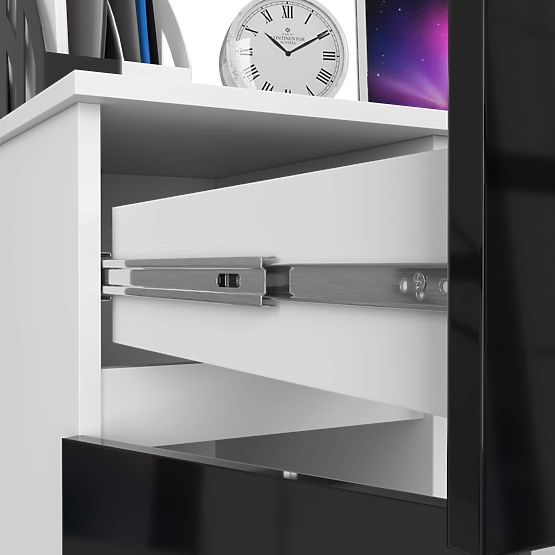 RAČUNALNI STOL PIKSEL PK CRNI SJAJ LIJEVI