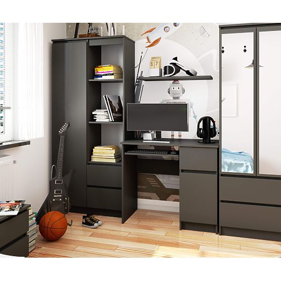 RAČUNALNI STOL PIKSEL PK SIVI - DESNI