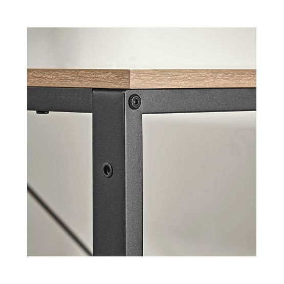 Računalni stol s policom i podesivim nogama hrast sonoma