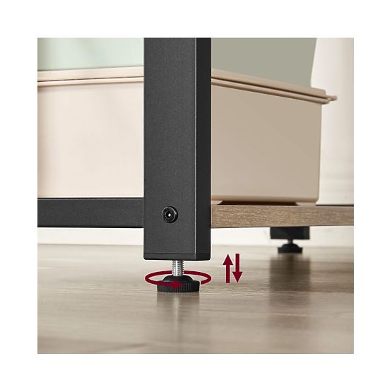 Računalni stol s policom i podesivim nogama hrast sonoma