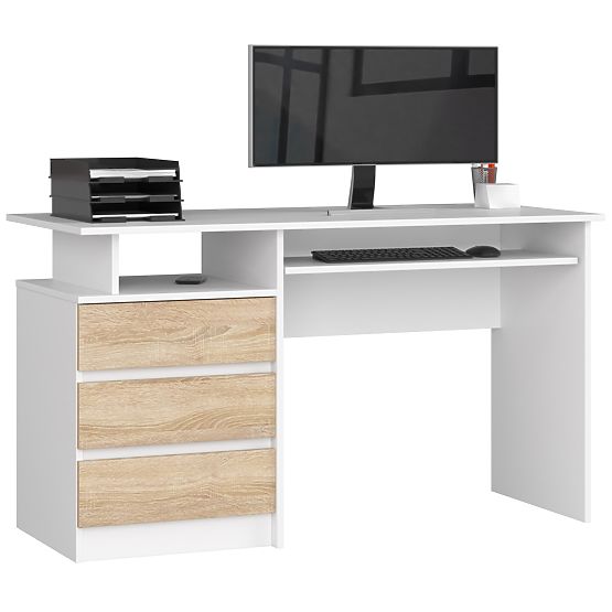 RADNI STOL CLP 135cm PK BIJELI / SONOMA
