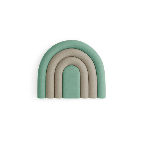 Tapecirani panel Duga - Mint / bež