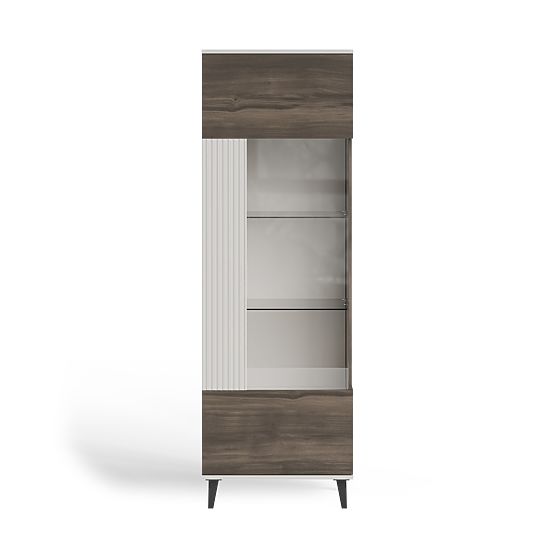 RANDOM 2 V-1 vitrina kašmir / orah / crna