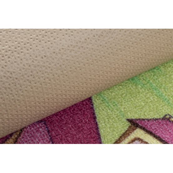 REBEL ROADS TEPIH Candy Town 27 protuklizni za djecu - ružičasti / zeleni