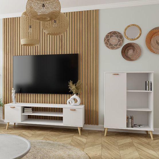 Regal ormar Fondi bijeli, skandinavski