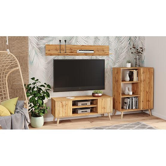 Regal ormar Fondi hrast craft zlatni, skandinavski