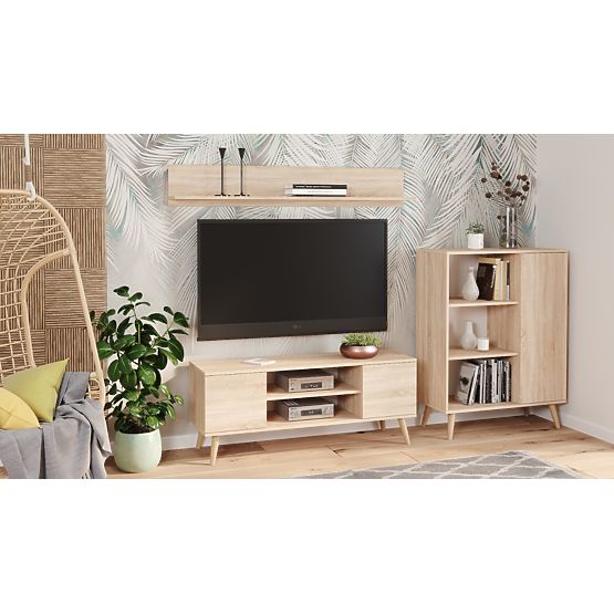 Regal ormar Fondi hrast sonoma, skandinavski