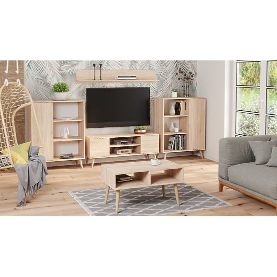 Regal ormar Fondi hrast sonoma, skandinavski