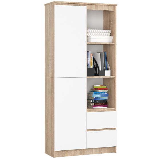 REGAŁ R11 R80 1D 2SZ CLP PK SONOMA / BIJELA