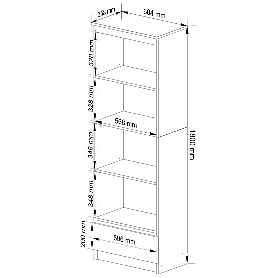 REGAL R60 1SZ 4P CLP PK HRAST SONOMA / BIJELA