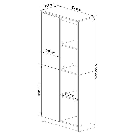 REGAL R80 1D 4P CLP HRAST SONOMA / BIJELA