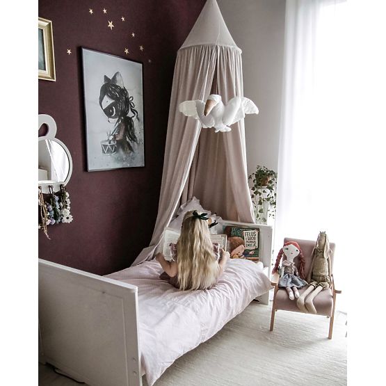 Retro dječja fotelja Velur - ružičasta