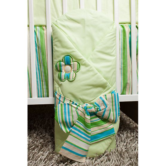 Sada povlečení do postýlky 120x90cm Flowers zelená