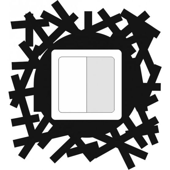 Samolepící textilní ochrana vypínače - skládačka