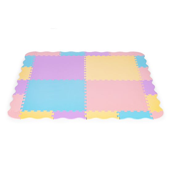 Šarena pjenasta podloga za djecu s ogradom 141,5x141,5 cm 24 kom IPLAY