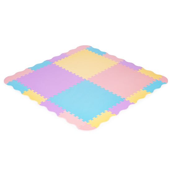Šarena pjenasta podloga za djecu s ogradom 141,5x141,5 cm 24 kom IPLAY