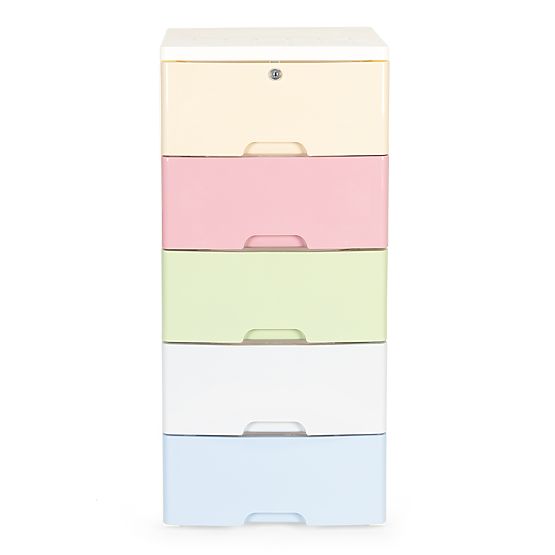 Šareni regal s policama na kotačićima Five