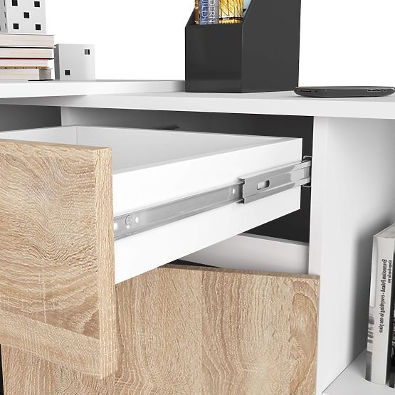 SESTAV CLP B-17 KOMODA + PISAĆI STOL PK BIJELA / SONOMA