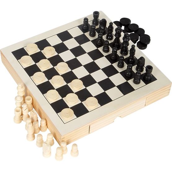 Set drvenih igara 3 u 1 - Šah, Dama, Mlin