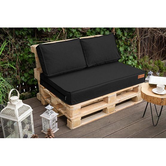 Set jastuka za namještaj od paleta - crni
