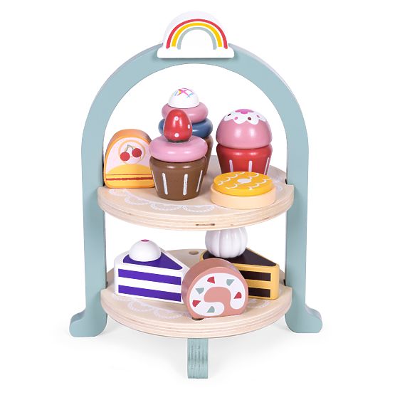 Set za čaj i kavu s kolačićima šalice čajnik pladanj ECOTOYS