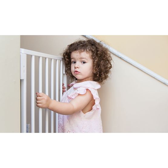 Sigurnosna barijera 74-105 cm za stepenice i vrata čelični dodatni paneli bijela ECOTOYS