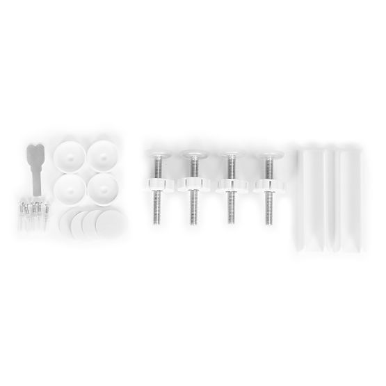 Sigurnosna barijera 74-105 cm za stepenice i vrata čelični dodatni paneli bijela ECOTOYS