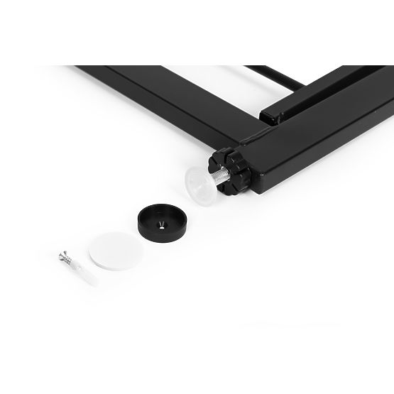 Sigurnosna barijera 74-105 cm za stepenice i vrata, čelik, dodatni paneli, crna ECOTOYS