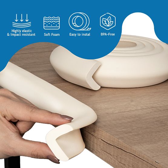 SIPO Zaštitna traka za rubove namještaja, bež - 1 kom