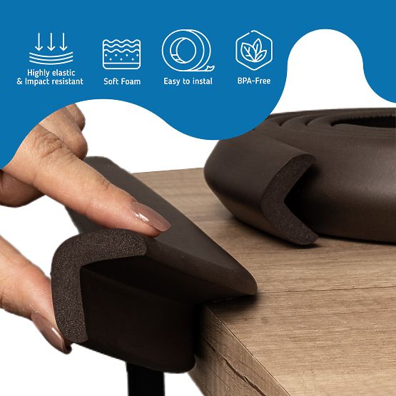 SIPO Zaštitna traka za rubove namještaja, smeđa - 1 kom