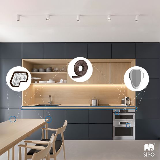 SIPO Zaštitna traka za rubove namještaja, smeđa - 1 kom