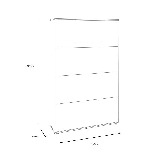 Sklopivi krevet KOBI VERTO 120x200 Siva 1 kom