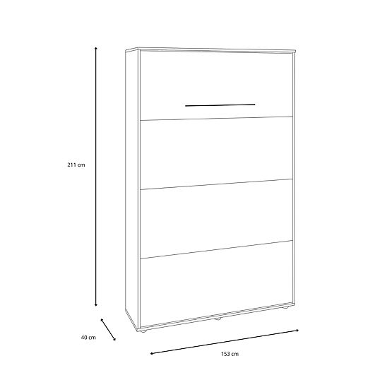 Sklopivi krevet KOBI VERTO 140x200 Siva 1 kom