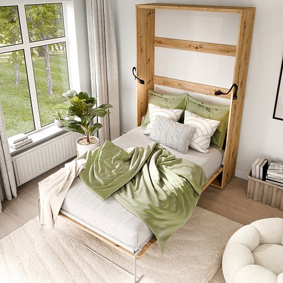 Sklopivi krevet KOBI VERTO 160x200 Hrast Artisan 1 kom