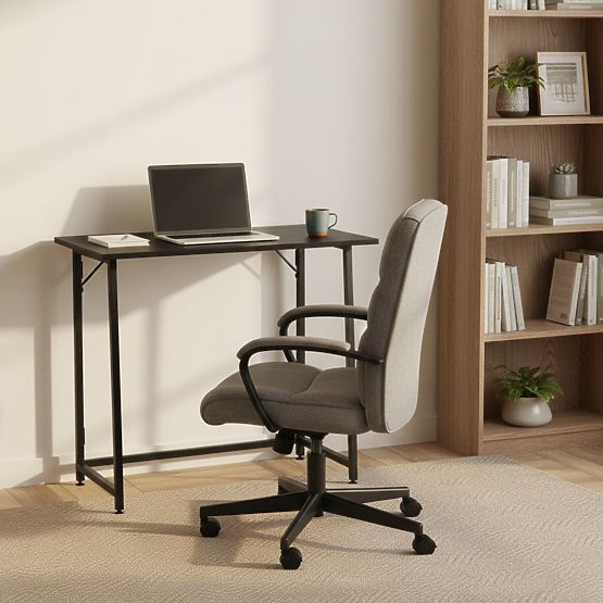 Sklopivi računalni stol 80x45 cm stol za prijenosno računalo crni ModernHome