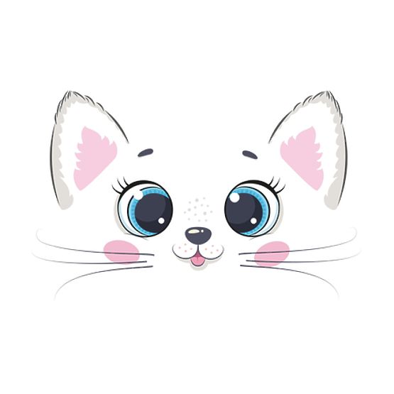 Škrinja za igračke Daria bijela s tiskom Pink Cat