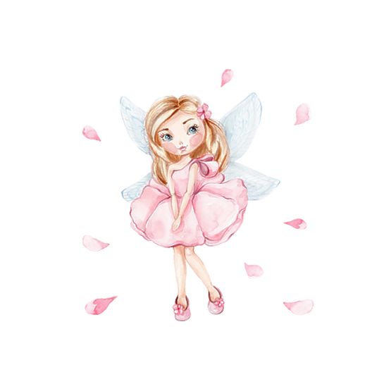 Škrinja za igračke Daria bijela s tiskom Spavajuća princeza