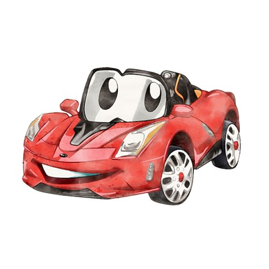 Škrinja za igračke Daria bijela s tiskom Trkaći auto