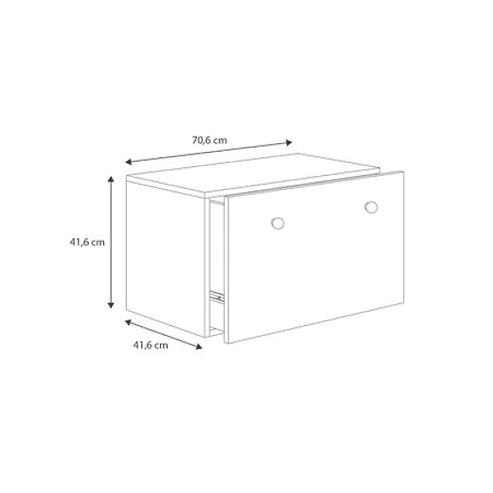 Škrinja za igračke Inga - ružičasta ručka