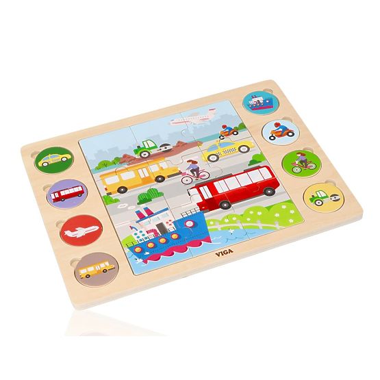 Slagalica 2u1 Vozila - puzzle i igra pronađi sjenu