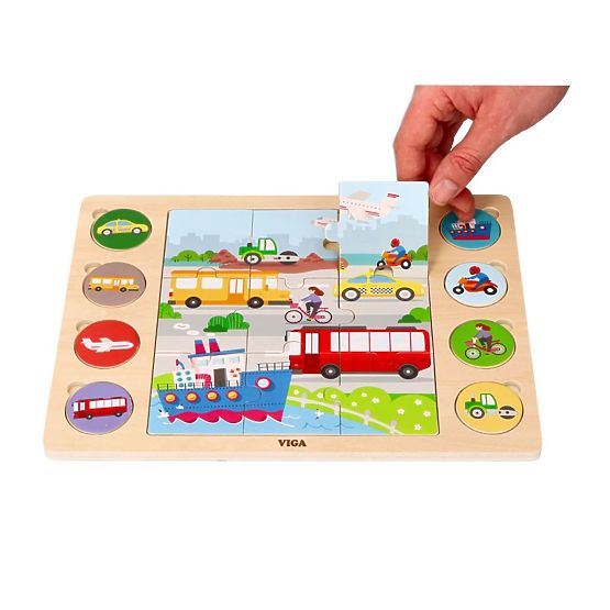 Slagalica 2u1 Vozila - puzzle i igra pronađi sjenu