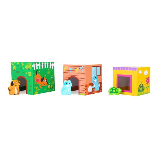 Small Foot Cube toranj s drvenim životinjama
