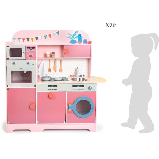 small foot Drvena kuhinjica Gourmet ružičasta